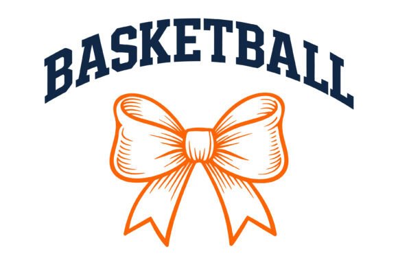 Basketball Bow Graphics for T-Shirt Designs
