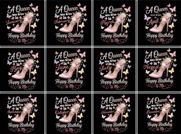 Birthday T-shirt Design Bundle: Graphics & T-Shirt Designs