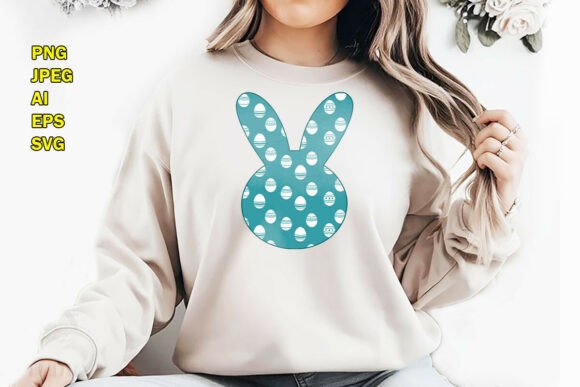 Easter Bunny Egg Pattern T-Shirt Design Graphics Review