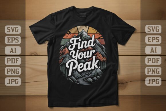Find Your Peak Mountain Success Design: Graphics Review