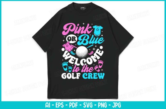 Golf Gender Reveal Graphics for T-Shirt Designs