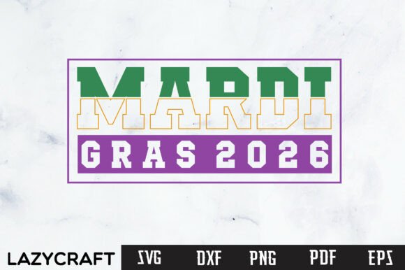 Mardi Gras 2026 SVG Design for T-Shirt Graphics