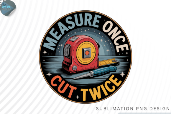 Measure Once Cut Twice PNG: Graphics for T-Shirt Designs