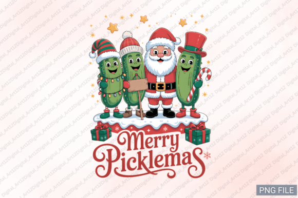 Merry Picklemas PNG: Graphics & T-Shirt Designs