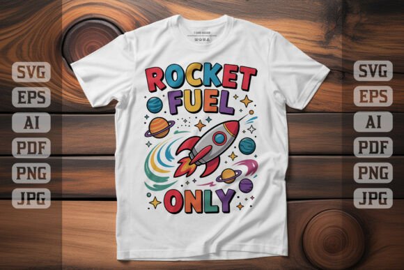Rocket Fuel Only Graphics for Kids T-Shirt Designs