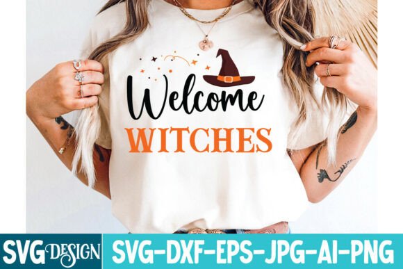 Welcome Witches SVG: Graphics for T-Shirt Designs